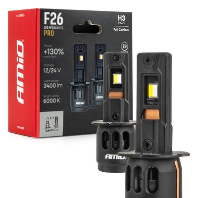 LED auto spuldzes LumiTec F26 PRO Limited +130% Duo Full CANBUS H3 12/24 V