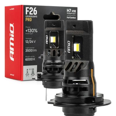 LED auto spuldzes LumiTec F26 PRO Limited +130% Duo Full CANBUS H7/H18 12/24 V