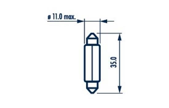 Lampa NARVA 10W T10,5X38 12V