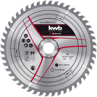 49589551 KWB by Einhell TCT Zāģa asmens 254 Ø x30x2 4mm 48Z