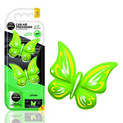 Auto gaisa atsvaidzinātājs AROMA FANCY SHAPES BUTTERFLY Lemon