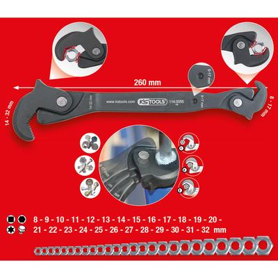 KS Tools daudzfunkcionāla atslēga 8-17/14–32mm.