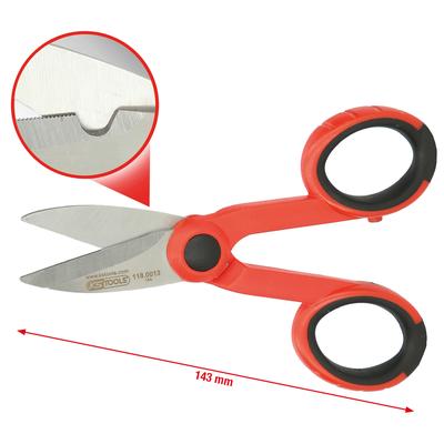 KS Tools darbnīcas šķēres 143mm.