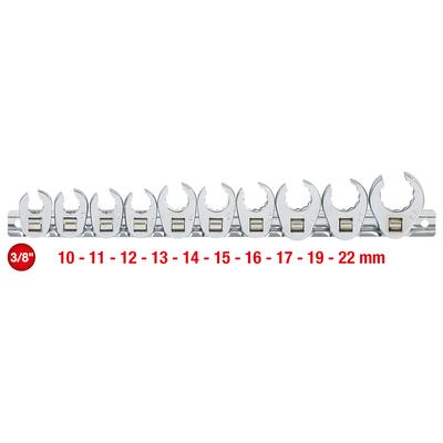 KS Tools 3/8 divpadsmitstūra uzgriežņu atslēgu komplekts 10-22mm.