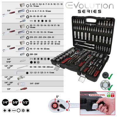 KS Tools 1/4+3/8+1/2 instrumentu komplekts 179-daļīgs