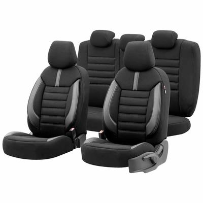 Auto sēdekļu pārvalku komplekts OTOM LIMITED 102, melns/pelēks, 3-ZIP