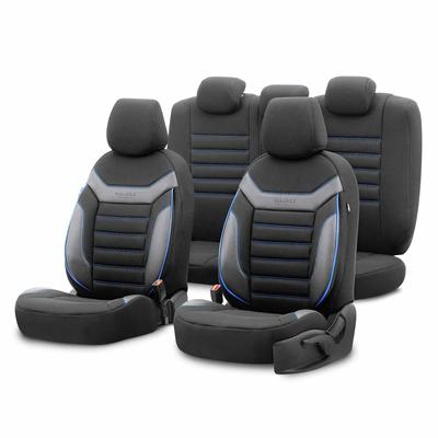 Auto sēdekļu pārvalku komplekts OTOM INDIVIDUAL 203, melns/zils, 3-ZIP