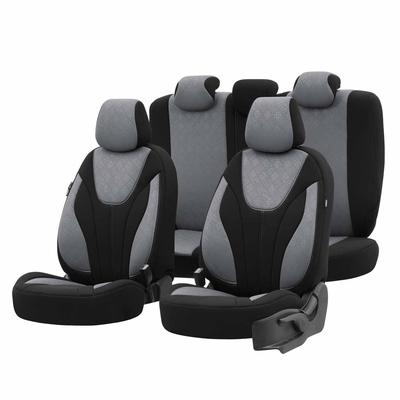 Auto sēdekļu pārvalku komplekts OTOM RUBY 1202, pelēks/melns, 3-ZIP