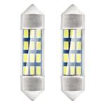 LED spuldze C5W/C10W/C3W 12SMD 3014 36 mm balta 12 V