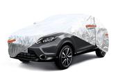 Alumīnija auto pārvalks ar rāvējslēdzēju un atstarojošiem elementiem, 120 g + kokvilna, sudraba, SUV/VAN L izmērs