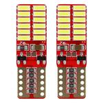 LED CANBUS spuldze T10e W5W 24SMD 4014 balta 12/24 V