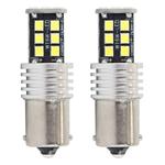 LED CANBUS spuldze 1156 BA15S P21W/R10W/R5W 15SMD 2835 balta 12/24 V