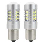 LED CANBUS spuldze 1156 BA15S P21W 24SMD 3030 balta 12/24 V