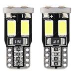 LED CANBUS spuldze T10 W5W 6SMD 5730 balta