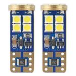 LED CANBUS spuldze T10e W5W 12SMD 2835 balta 12/24 V