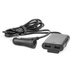 Priekšējais/aizmugurējais telefona lādētājs ar pagarinātāju un 4×USB