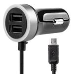 Auto lādētājs PCH PRO-01 12/24 V 2,4 A, Micro USB + 2×USB