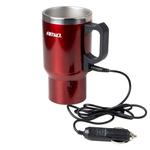 Auto elektriskā krūze 450 ml 12 V, sarkana