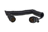 Piekabes spirālveida kabelis 7 PIN 12 V, 6 m