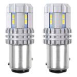LED CANBUS spuldze 1157 BAY15D P21/5W 22SMD 3020 UltraBright balta 12/24 V
