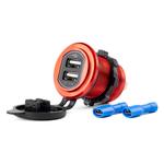 Ūdensizturīgs telefona lādētājs MOD-10 12/24 V, 2×USB