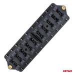 Plakano drošinātāju bloks ar 10 ligzdām