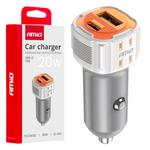 Auto lādētājs 12/24 V 20 W, USB-A + USB-C