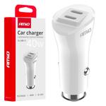 Auto lādētājs 12/24 V 40 W, 2×USB-C