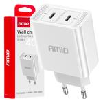 Sienas lādētājs 230 V 40 W Quick Charge, 2×USB-C