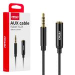 AUX pagarinātāja kabelis 3,5 mm Mini Jack spraudnis–ligzda, 2 m