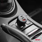 Auto lādētājs 12/24 V 100 W, 2×USB-C + USB-A