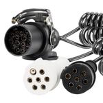 TIR spirālveida kabelis 2×7 PIN/15 PIN N/S tips 5 m 24 V