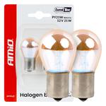 Halogēna spuldzes PY21W LumiTec Amber Chrome 12 V 21 W BAU15s, 2 gab.