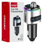 Auto FM raidītājs 12/24 V, 2×USB-A + microSD