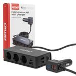Auto ligzdu sadalītājs ar 3×USB-A, USB-C, QC3.0 un PD3.0, 148 W