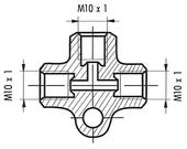 Br.caurules T-gabals M10X1/E