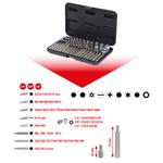 KS Tools 1/4+3/8+1/2 Torx/muciņu komplekts 57-daļīgs
