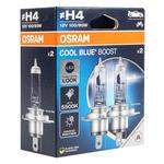 Halogēna spuldzes Osram H4 Cool Blue Boost 5000 K 12 V 100/90 W, 2 gab.