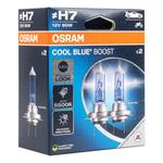 Halogēna spuldzes Osram H7 Cool Blue Boost 5500 K 12 V 80 W, 2 gab.